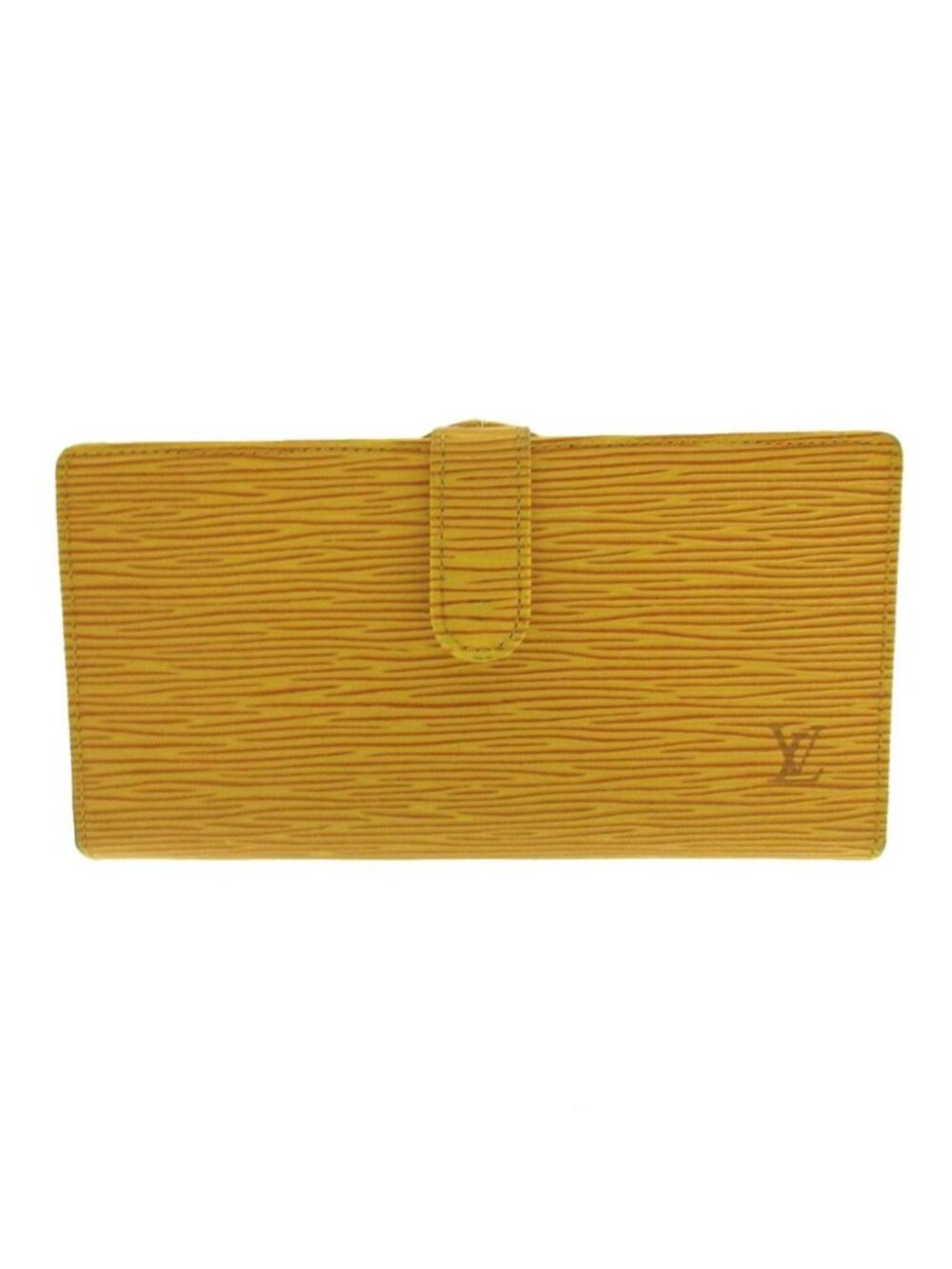 Louis Vuitton Solid LV Epi Continental Viennois Tassiri Yellow Kiss Lock Bifold